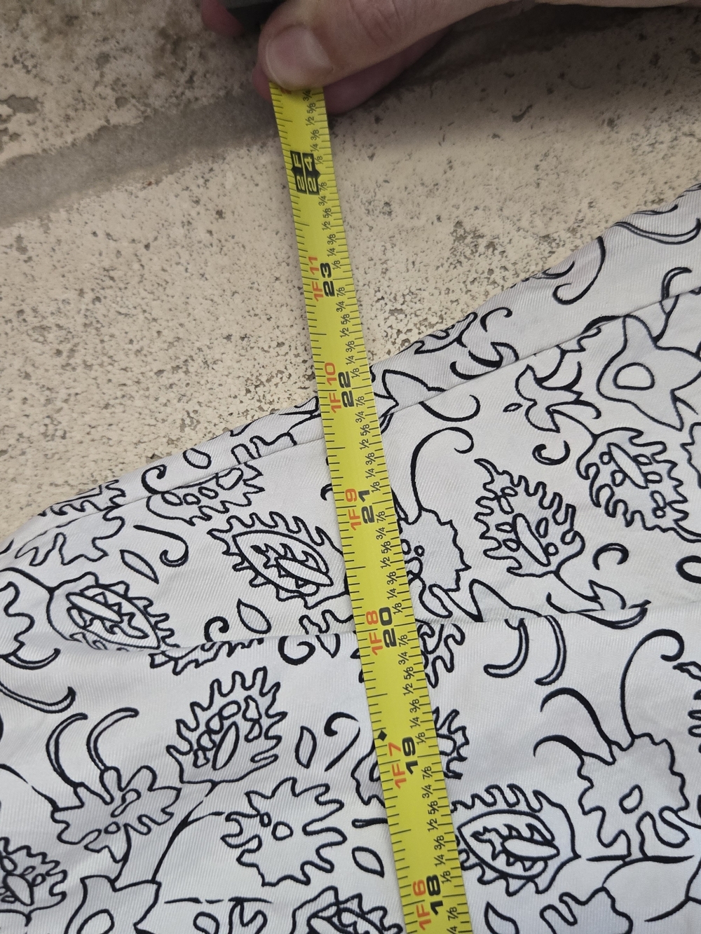 White and Black Floral Ombre Skirt - Picture 7 of 10